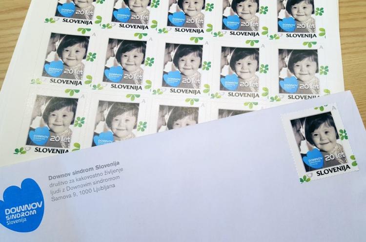 Szlovénia a Down-szindróma Világnapja alkalmából kedves bélyeget hozott forgalomba!